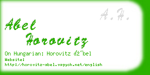 abel horovitz business card